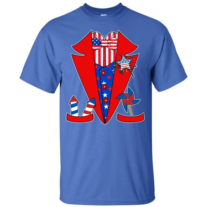 Patriotic Independence Day Tuxedo Tall T-Shirt