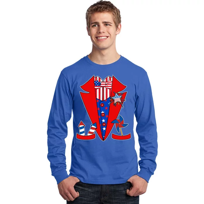 Patriotic Independence Day Tuxedo Tall Long Sleeve T-Shirt