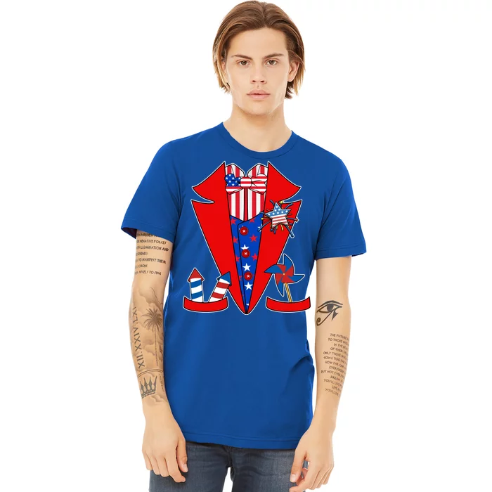 Patriotic Independence Day Tuxedo Premium T-Shirt