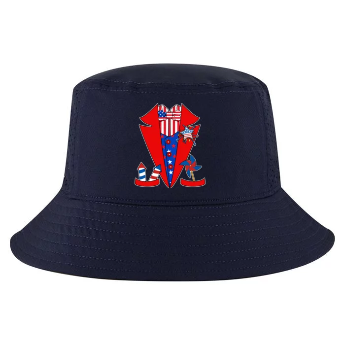 Patriotic Independence Day Tuxedo Cool Comfort Performance Bucket Hat