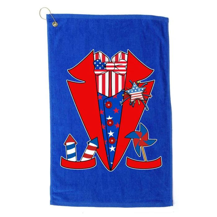 Patriotic Independence Day Tuxedo Platinum Collection Golf Towel