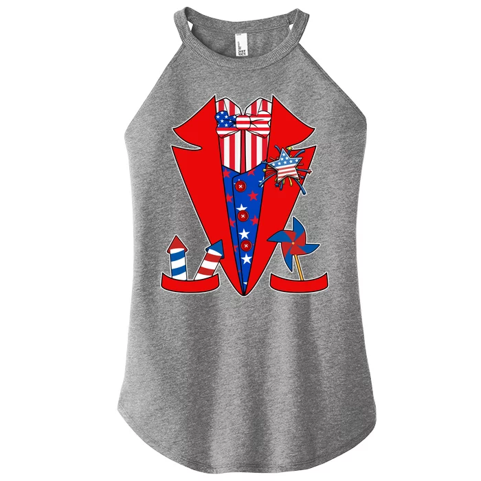 Patriotic Independence Day Tuxedo Women’s Perfect Tri Rocker Tank