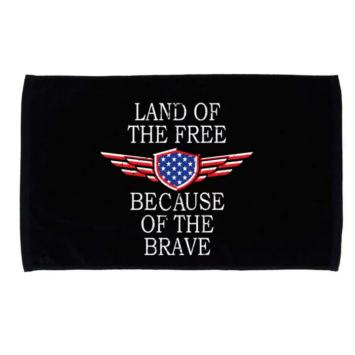 Patriotic Land Of The Free Because Of The Brave Microfiber Hand Towel