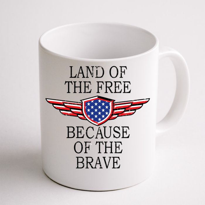 Patriotic Land Of The Free Because Of The Brave Front & Back Coffee Mug