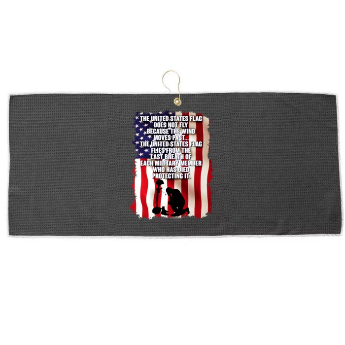 Patriotic Memorial Day United States Flag Large Microfiber Waffle Golf Towel