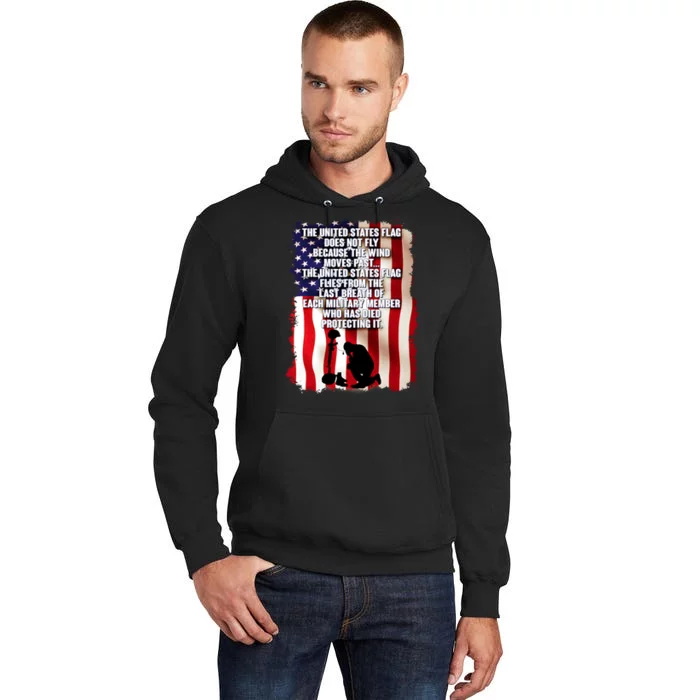 Patriotic Memorial Day United States Flag Tall Hoodie