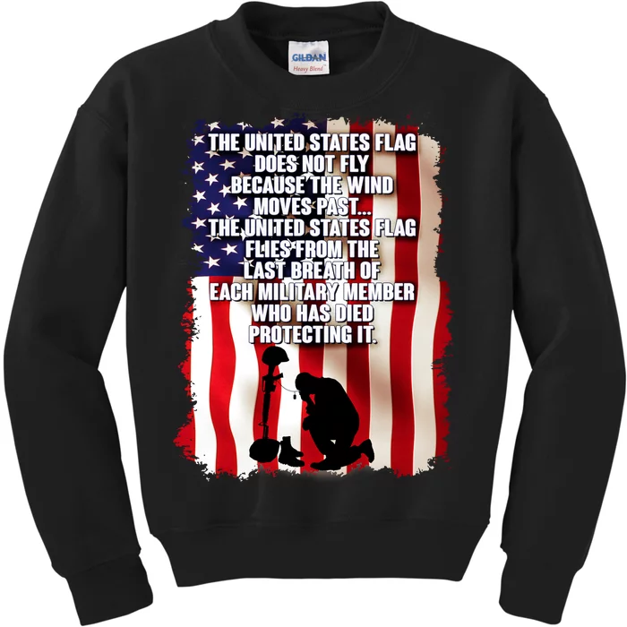 Patriotic Memorial Day United States Flag Kids Sweatshirt