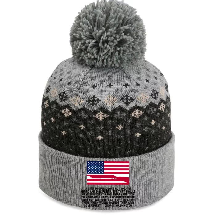 Patriotic Quote George Washington The Baniff Cuffed Pom Beanie