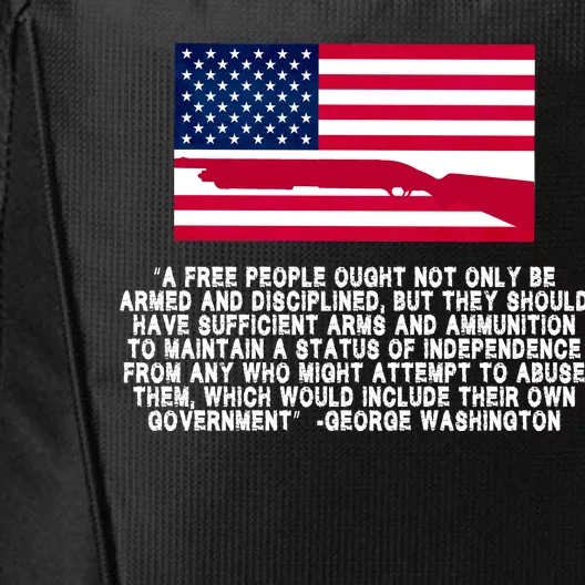 Patriotic Quote George Washington City Backpack