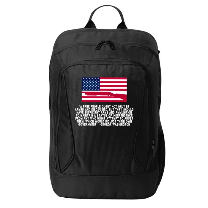 Patriotic Quote George Washington City Backpack