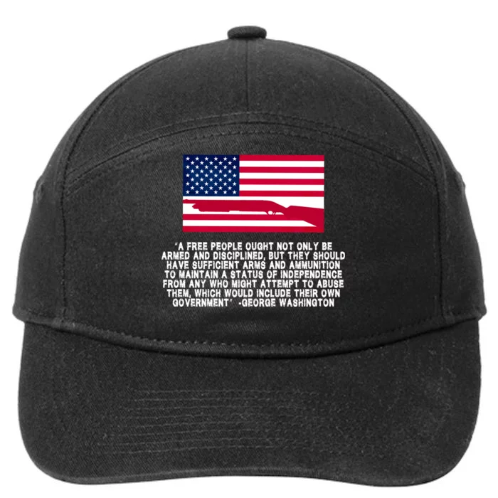 Patriotic Quote George Washington 7-Panel Snapback Hat