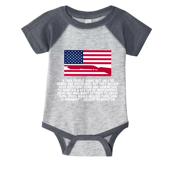 Patriotic Quote George Washington Infant Baby Jersey Bodysuit