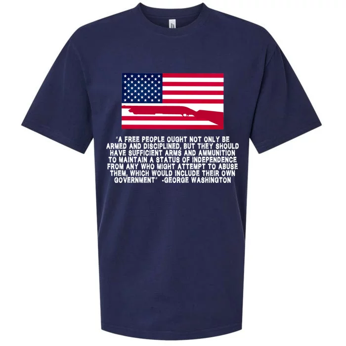 Patriotic Quote George Washington Sueded Cloud Jersey T-Shirt