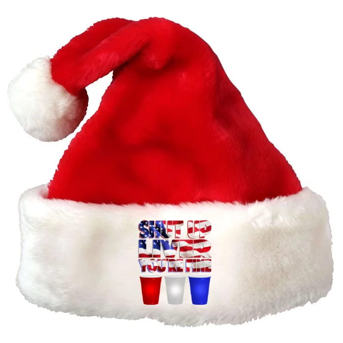 Patriotic Shut Up Liver You're Fine USA Premium Christmas Santa Hat