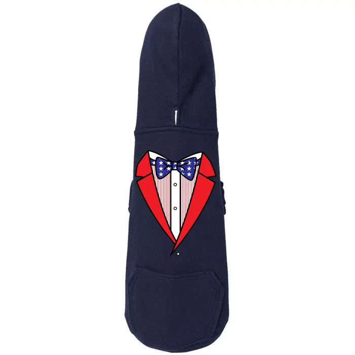 Patriotic Tuxedo Doggie 3-End Fleece Hoodie