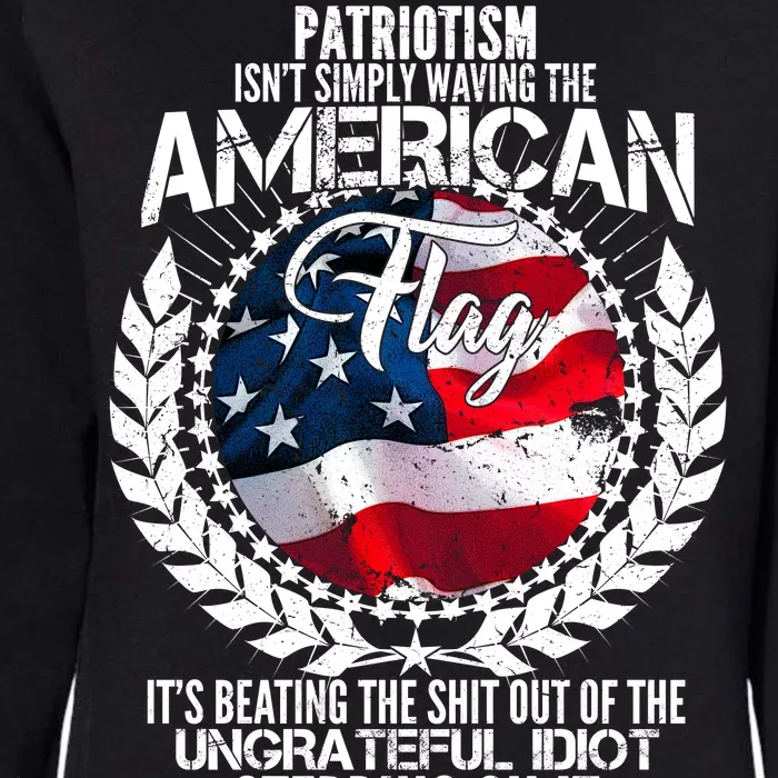 Patriotism American Flag Womens California Wash Sweatshirt