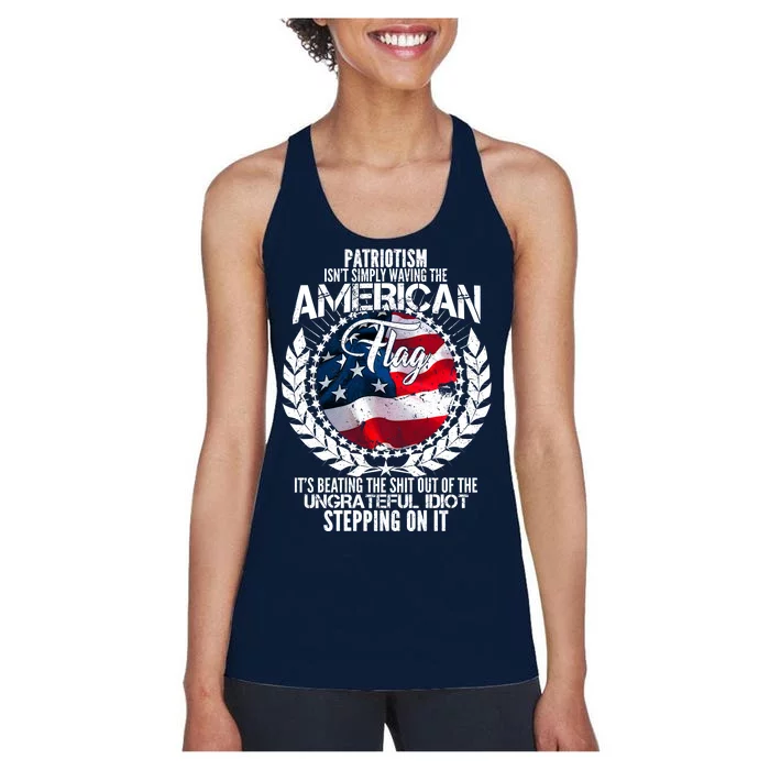 Patriotism American Flag Women's Racerback Tank