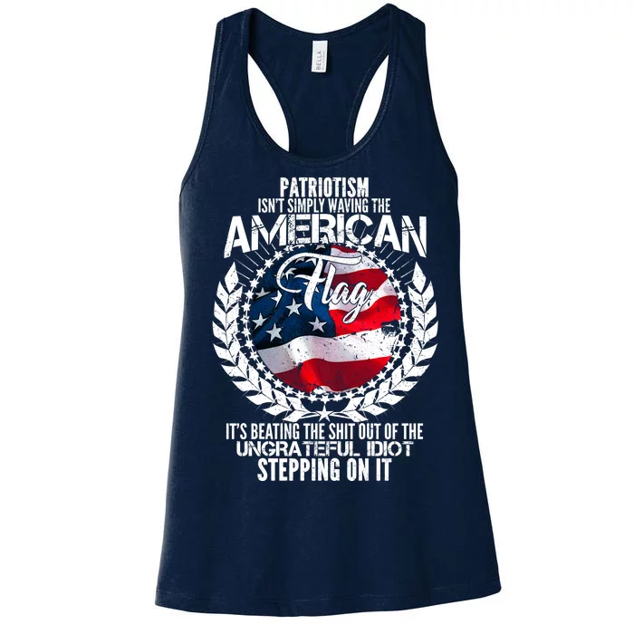 Patriotism American Flag Women's Racerback Tank