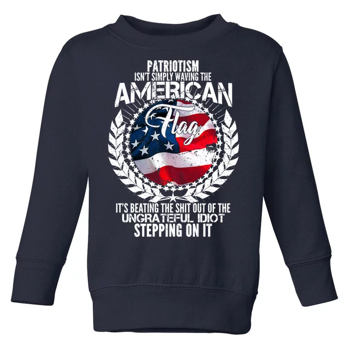 Patriotism American Flag Toddler Sweatshirt