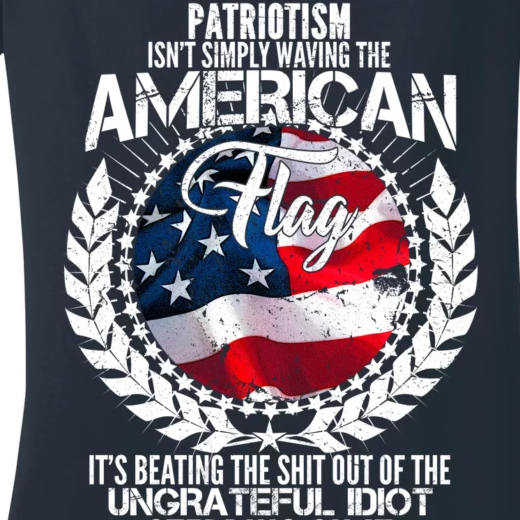 Patriotism American Flag Women's V-Neck T-Shirt