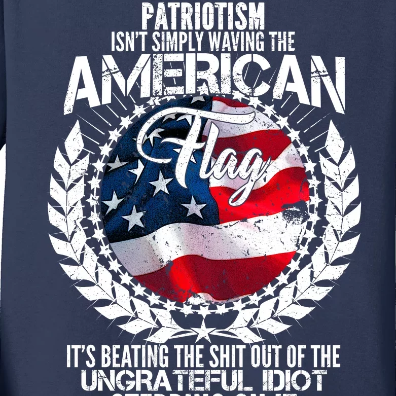 Patriotism American Flag Kids Long Sleeve Shirt