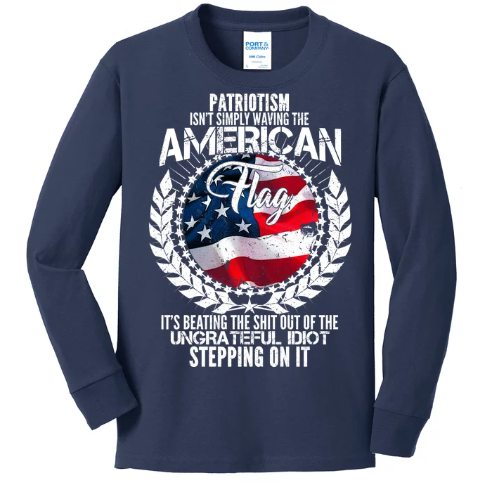 Patriotism American Flag Kids Long Sleeve Shirt