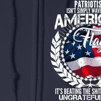 Patriotism American Flag Full Zip Hoodie