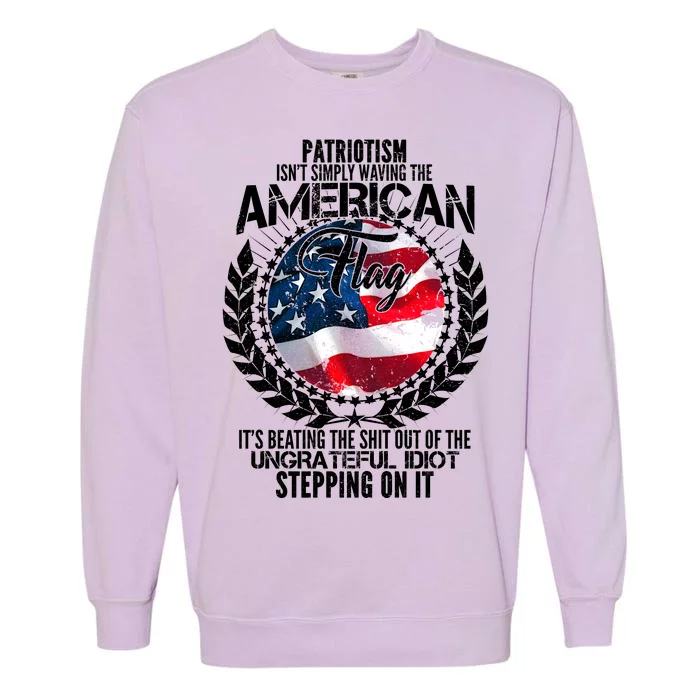 Patriotism American Flag Garment-Dyed Sweatshirt