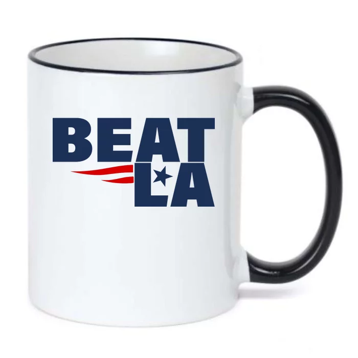 Patriots Beat LA Black Color Changing Mug