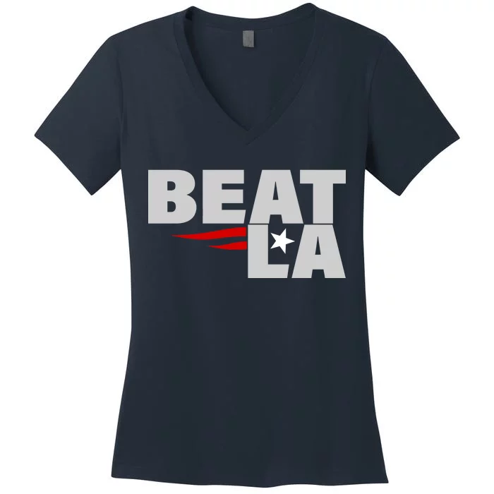 Patriots Beat LA Women's V-Neck T-Shirt