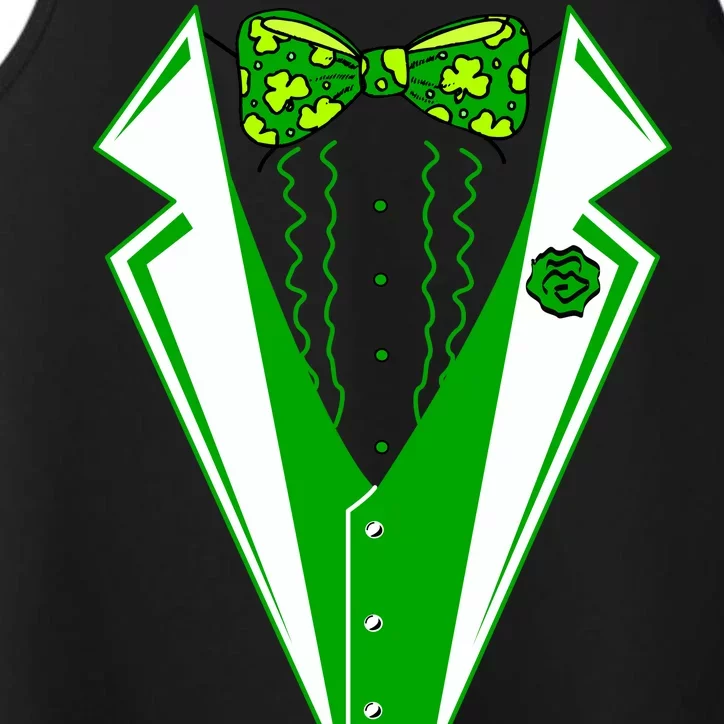 Patty Party Tuxedo Tux St Patrick's Day Performance Tank