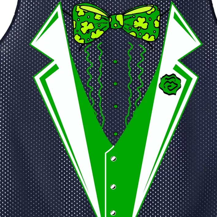 Patty Party Tuxedo Tux St Patrick's Day Mesh Reversible Basketball Jersey Tank