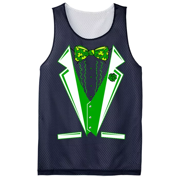 Patty Party Tuxedo Tux St Patrick's Day Mesh Reversible Basketball Jersey Tank