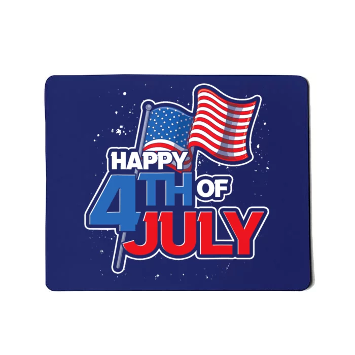 Proud American United States US Flag Happy 4th Of July Mousepad