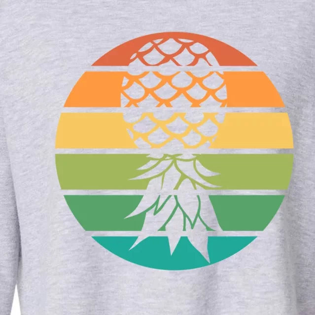 Polyamory And Upside Down Pineapple Summer Vacation Cruise Cute Gift Cropped Pullover Crew