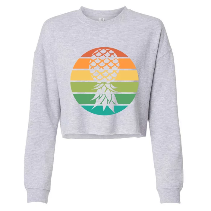 Polyamory And Upside Down Pineapple Summer Vacation Cruise Cute Gift Cropped Pullover Crew