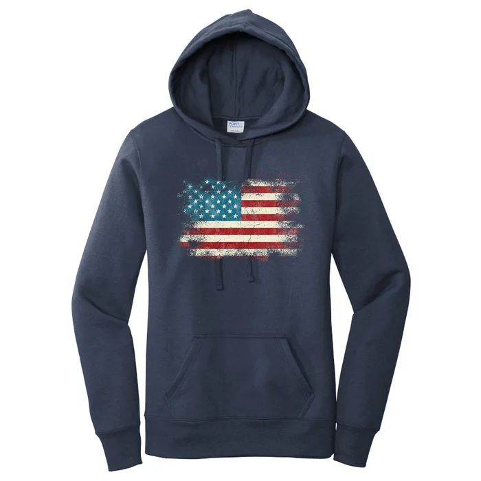 Patriotic American Usa Flag Women's Pullover Hoodie