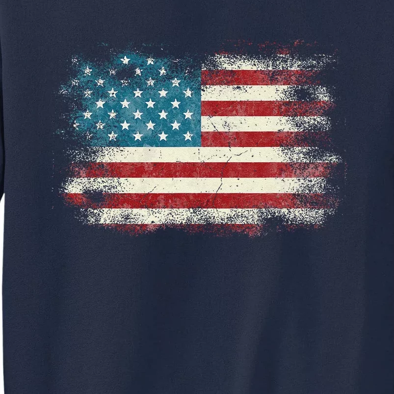 Patriotic American Usa Flag Tall Sweatshirt