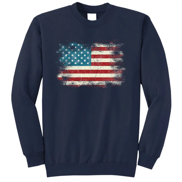 Patriotic American Usa Flag Tall Sweatshirt