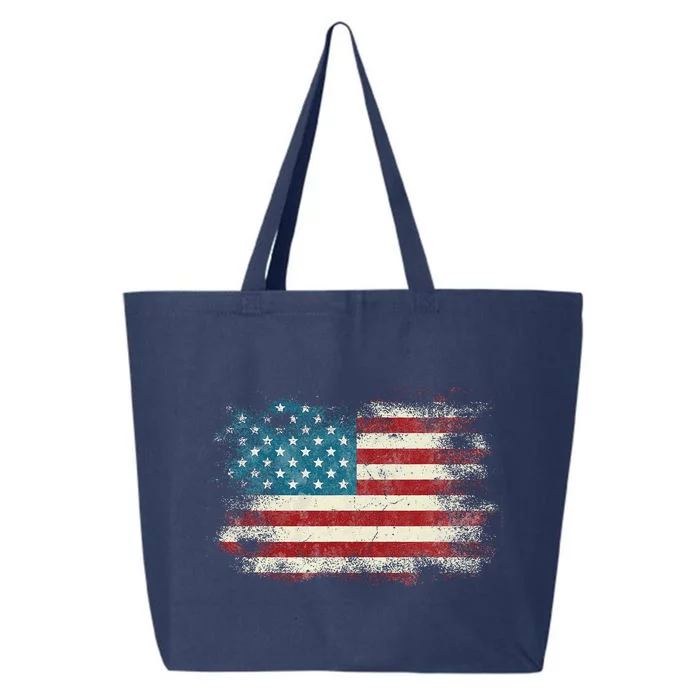 Patriotic American Usa Flag 25L Jumbo Tote