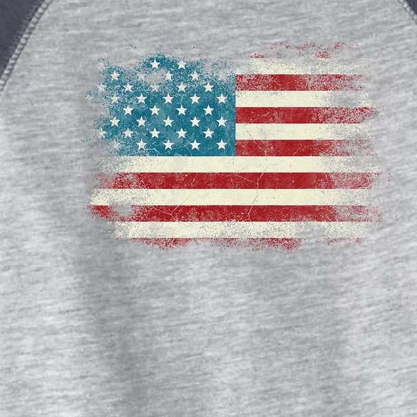 Patriotic American Usa Flag Toddler Fine Jersey T-Shirt