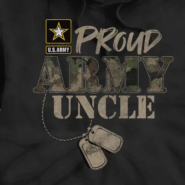 Proud Army Uncle Military Pride Tie Dye Hoodie