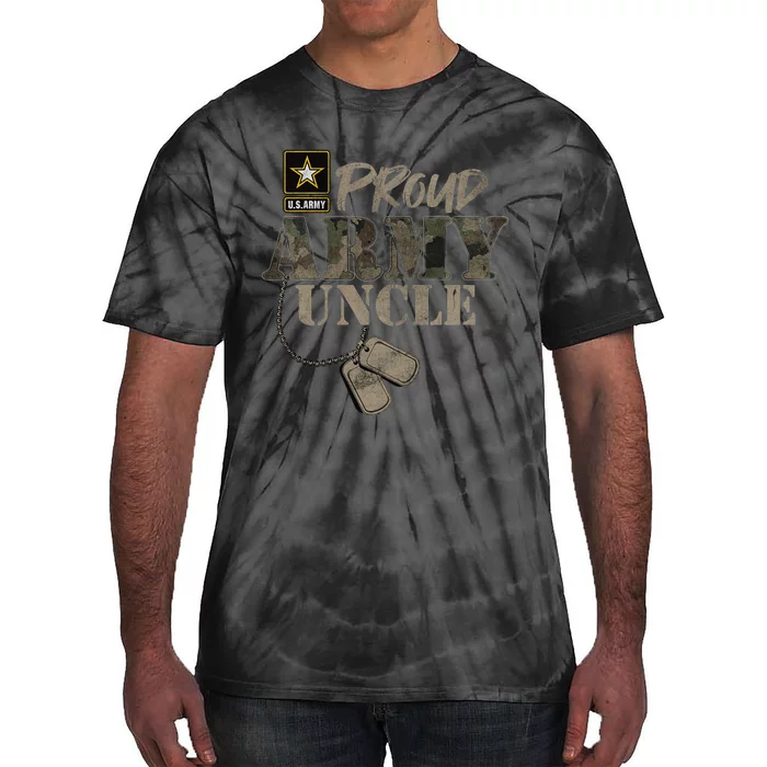 Proud Army Uncle Military Pride Tie-Dye T-Shirt