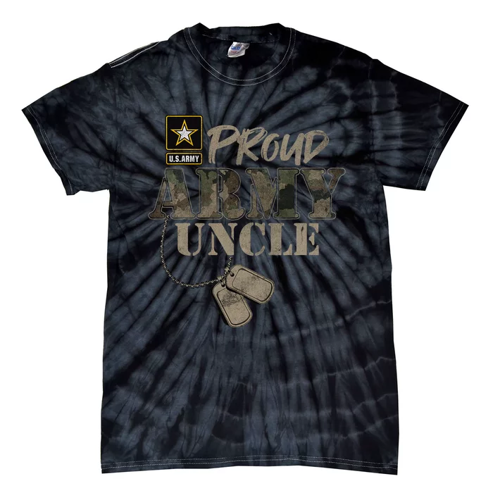 Proud Army Uncle Military Pride Tie-Dye T-Shirt