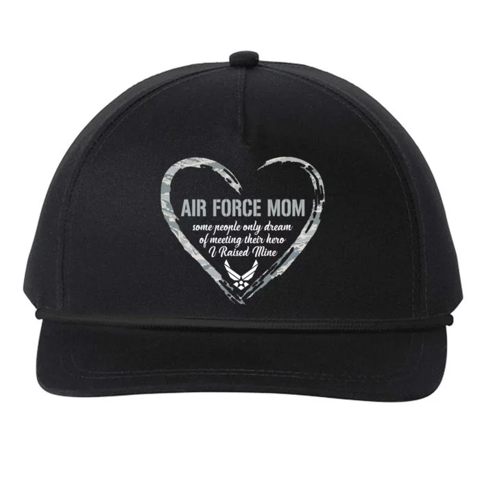 Proud American USAF Mom Woman Proud Mom Heart Military Mom Snapback Five-Panel Rope Hat