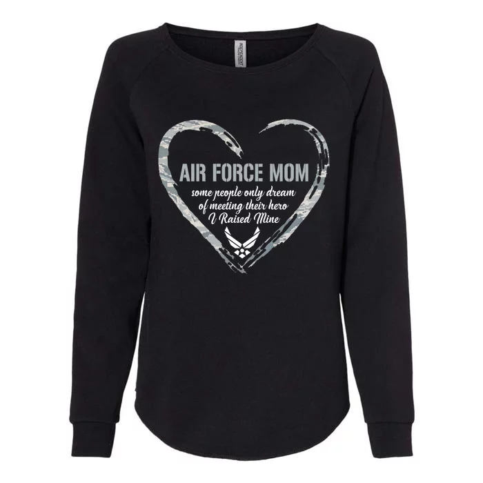 Proud American USAF Mom Woman Proud Mom Heart Military Mom Womens California Wash Sweatshirt