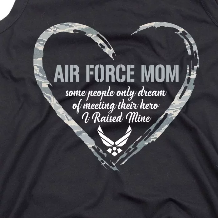 Proud American USAF Mom Woman Proud Mom Heart Military Mom Tank Top