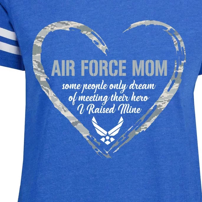 Proud American USAF Mom Woman Proud Mom Heart Military Mom Enza Ladies Jersey Football T-Shirt