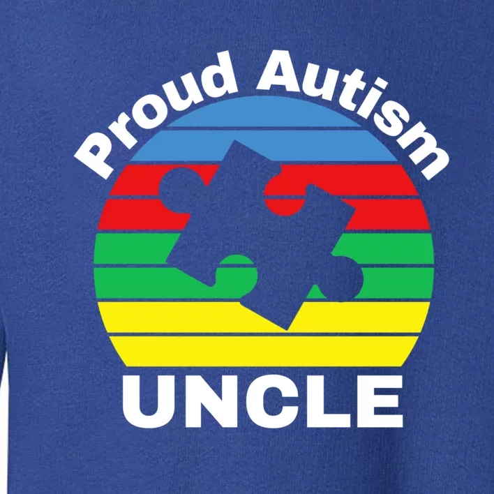 Proud Autism Uncle Autism Awareness Cute Gift Toddler Sweatshirt