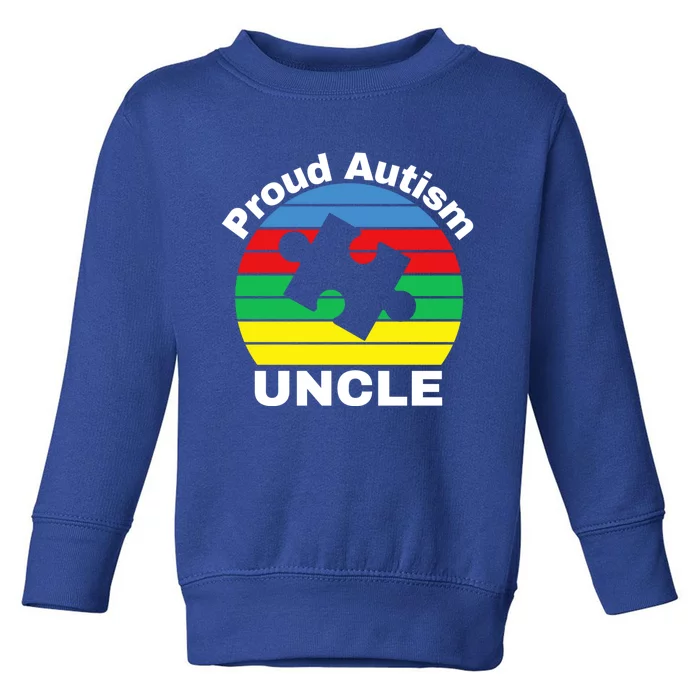 Proud Autism Uncle Autism Awareness Cute Gift Toddler Sweatshirt